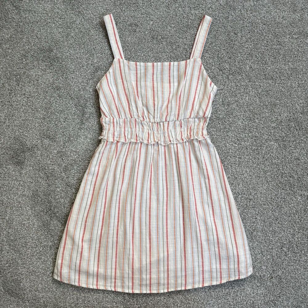 Sadie & Sage Striped Sundress Womens Medium White Cotton Mini Coastal Cowgirl